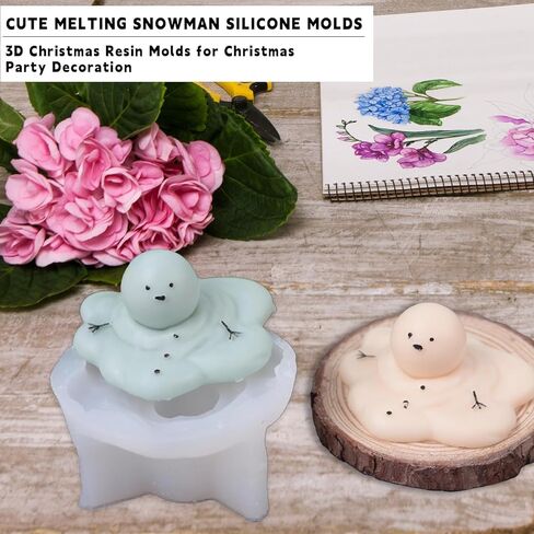 Silicone Candle molds and Christmas Candle molds Christmas, DIY Crafts, Christmas Party Decorations for Gift-Making, Handmade Adorable Melting Snowmen Aromatherapy, and Holiday décor in Saudi Arabia
