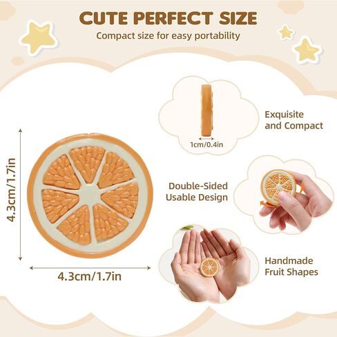 Worry Stone for Anxiety, Handmade Polymer Clay Thumb Worry Stone 2pcs Adorable Animal and Fruit Shapes Thumb Pocket Stone for Relief Meditation Anxiety (Bee and Frog, 2) in Saudi Arabia