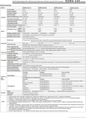 DDRH-240-12 DDRH-240-24 DDRH-240-32 DDRH-240-48 Switching Power Supply(DDRH-240-12) in Kuwait