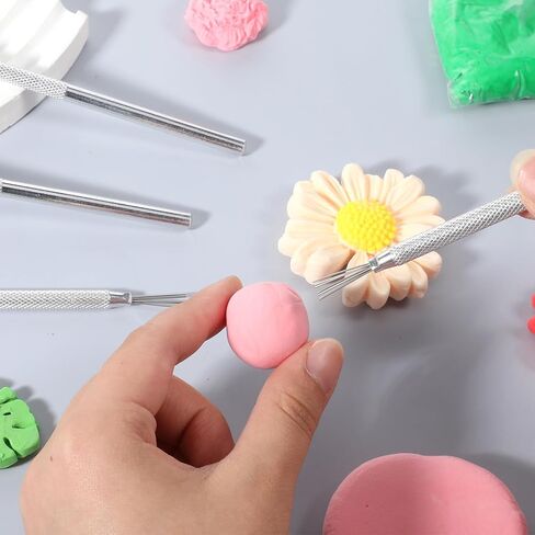 4 PCS Clay Scoring Tools, Stainless Steel Pottery Scoring Tool, Feather Wire Texture Tool for Pottery Sculpting Texturing Modeling Carving in Saudi Arabia