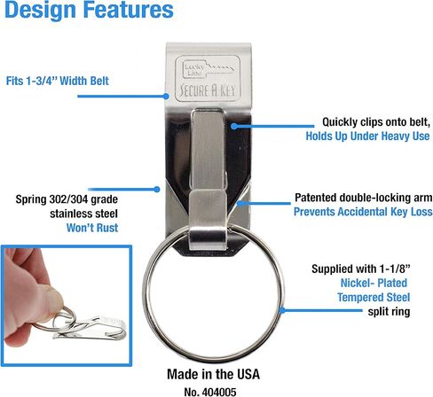 Lucky Line "The Original Secure-A-Key - SLIP ON - Heavy Duty Belt Key Clip 1 Per Pack (4051) in Kuwait