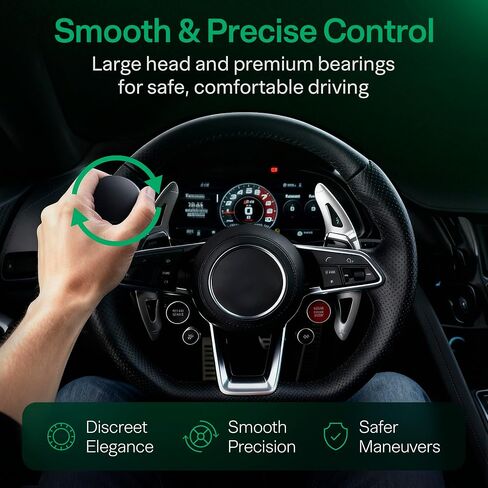 Steering Wheel Spinner Knob - Compatible With Any Steering Wheels - Smooth Brodie Suicide Knob for Car, Tractor, Mower, Boat - Maneuver with Ease On Any Vehicle in Saudi Arabia