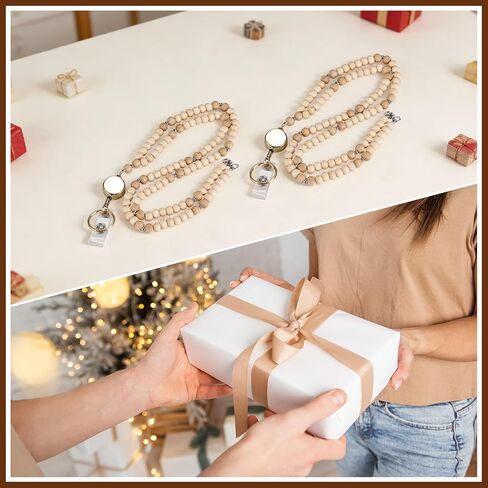 حبال لشارات الهوية والمفاتيح، قطعتان من حبل المعلم مع حامل لبطاقة الهوية، حبل خشبي لطيف مطرز مع بكرة قابلة للسحب للعمل المدرسي للفتيات والنساء in Kuwait