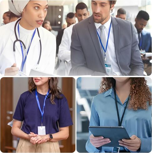 حبل لشارات الهوية والمفاتيح - عبوة مكونة من 50 قطعة من حبال التعليق - حبال شارة متينة مع مشبك للعمل أو الأحداث in Kuwait