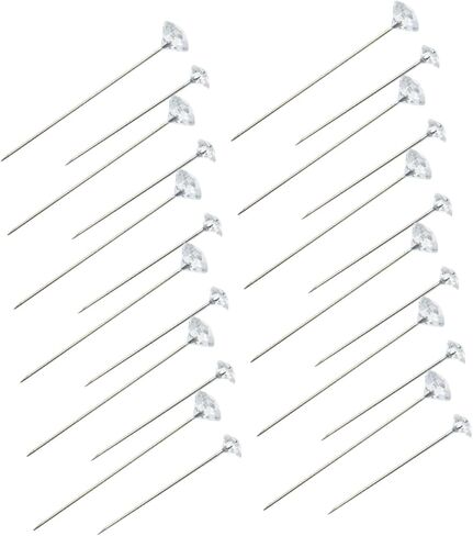 jojofuny 300pcs Rhinestones Head Pins - Hand Sewing Needles Quilting Pins Sewing Positioning Needles for Floral Arrangements Wedding Jewelry Decorations in Saudi Arabia