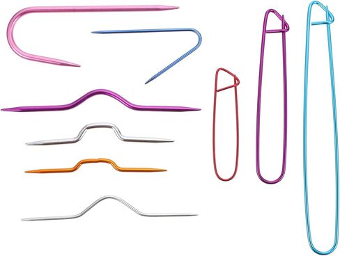 18Pcs Knitting Tools Safety Pins Brooch Weaving Needles Stitch Holders for DIY Projects Durable Aluminum Knitting Auxiliary Tools for Sweater Crafting in Saudi Arabia
