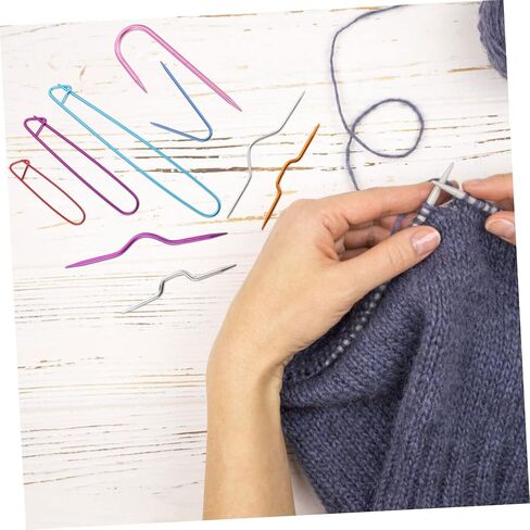 18Pcs Knitting Tools Safety Pins Brooch Weaving Needles Stitch Holders for DIY Projects Durable Aluminum Knitting Auxiliary Tools for Sweater Crafting in Saudi Arabia