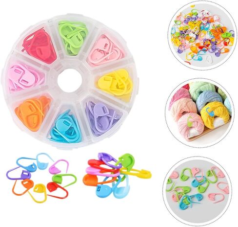 80Pcs Colorful Stitch Markers for Knitting Crocheting Durable Safety Pins for DIY Crafts Easy to Use Compact Design for Weaving and Projects in Saudi Arabia