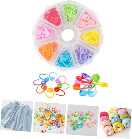 80Pcs Colorful Stitch Markers for Knitting Crocheting Durable Safety Pins for DIY Crafts Easy to Use Compact Design for Weaving and Projects in Saudi Arabia