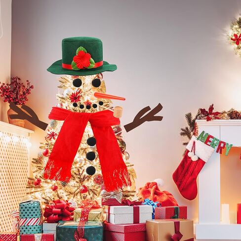 مجموعة بناء رجل ثلج مكونة من 17 قطعة مع قبعتين، لوازم تزيين رجل الثلج للشتاء لتزيين عيد الميلاد في الهواء الطلق، قطعتان من قبعات رجال الثلج أدوات صنع الثلج لديكور حفلات عيد الميلاد (حجم كبير) in Kuwait