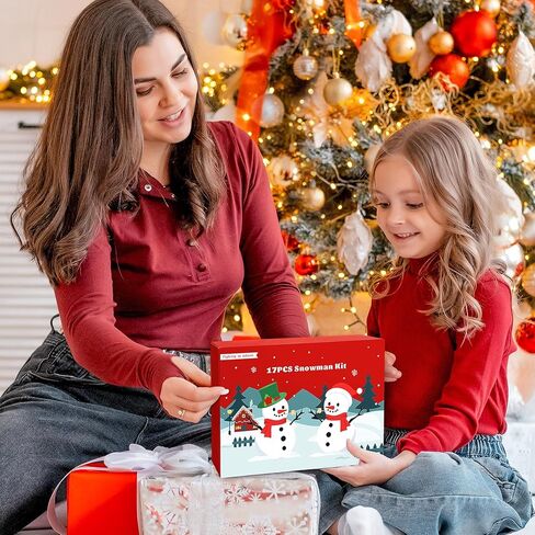 مجموعة بناء رجل ثلج مكونة من 17 قطعة مع قبعتين، لوازم تزيين رجل الثلج للشتاء لتزيين عيد الميلاد في الهواء الطلق، قطعتان من قبعات رجال الثلج أدوات صنع الثلج لديكور حفلات عيد الميلاد (حجم كبير) in Kuwait