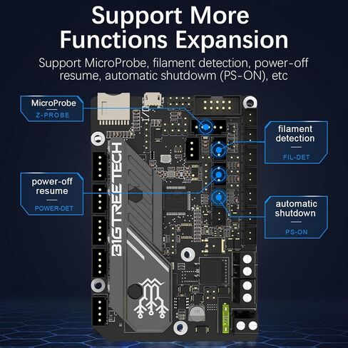 BIGTREETECH SKR Mini E3 V3.0 + BTT Pi V1.2 + TFT35 SPI V2.1 + SFS V2.0 Kit for FDM 3D Printer ترقية البرامج الثابتة Klipper لـ Ender-3، Ender-3 V2، Voron 2.4، معظم i3/Core طابعة XY ثلاثية الأبعاد in Kuwait
