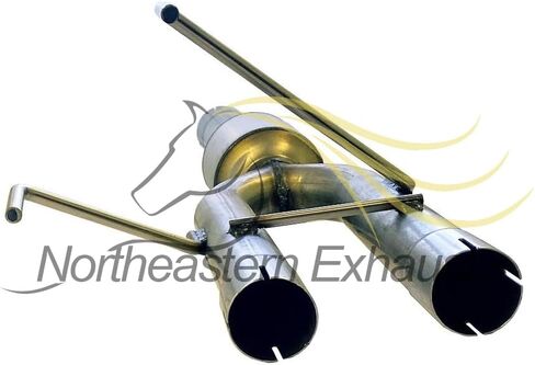 Northeastern Exhaust | Stainless Steel Dual Exhaust Performance Direct Fit Muffler Compatible for Dodge Ram 1500 2009-2018 | Automotive Replacement Part in Saudi Arabia