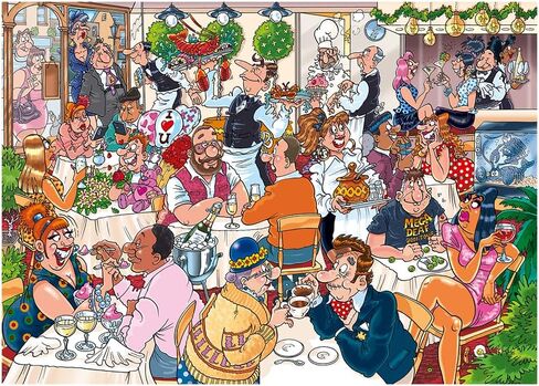 Wasgij Mystery 26, Date Night! - 1000 Piece Jigsaw Puzzles for Adults - Fun Challenging & Brainteasing Adults Jigsaw Puzzle - Puzzle What Happens Next - 100% Recycled Cardboard - 1000pcs - Jumbo in Saudi Arabia