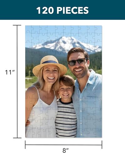 Custom Photo Puzzle - Personalized Jigsaw Puzzle with Your Own Image (120 Pieces) (8x11 inches) in Saudi Arabia