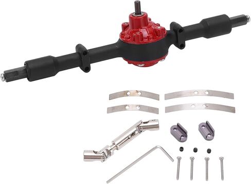 EVTSCAN RC Metal Rear Bridge Axle Drive Shaft Upgrade Parts for WPL D12 RC Car Model (Black Red) in Saudi Arabia