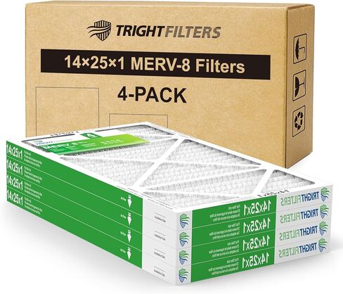 TRIGHTFILTERS 12x12x1 فلتر هواء 6 عبوات، متين MERV 8 مرشحات فرن HVAC AC منزلية مطوية، استبدال مرشح مكيف الهواء المدمج خفيف الوزن in Saudi Arabia
