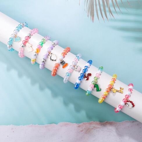 10 قطعة سوار الفتيات للمراهقين الحيوان مطرز أساور مجوهرات للبنات مجموعة للأشياء الجيدة حقيبة الحشو الحشو حفلة عيد ميلاد الحسنات in Kuwait