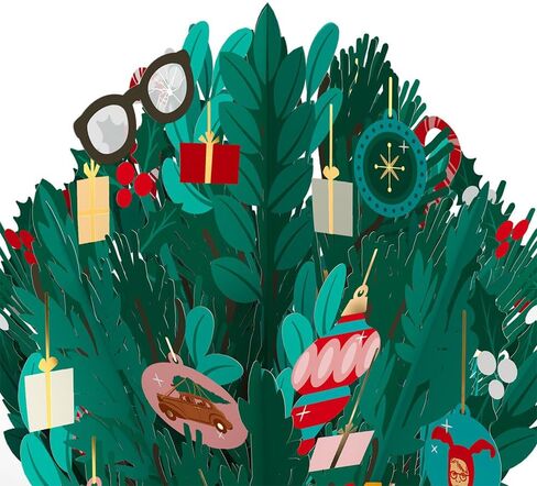 Lovepop Cheerful Christmas Holiday Box Set (Assorted 12-Pack) Pop-Up Card for Her and Him - 3D Holidays Greeting Cards for Men, Women - 4.5" x 5.9" Paperpop Card - 12 Envelopes Included in Saudi Arabia