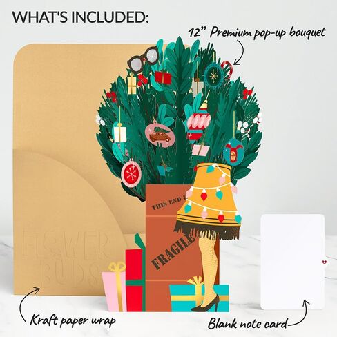 Lovepop Cheerful Christmas Holiday Box Set (Assorted 12-Pack) Pop-Up Card for Her and Him - 3D Holidays Greeting Cards for Men, Women - 4.5" x 5.9" Paperpop Card - 12 Envelopes Included in Saudi Arabia