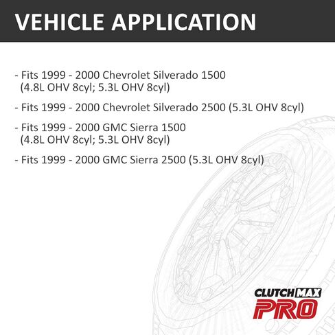 ClutchMaxPRO Compatible for Performance Stage 5 Clutch Kit with Slave Cylinder 1999-2000 Chevy Silverado 1500 2500 4.8L 5.3L GMC Sierra 1500 2500 4.8 5.3 V8 (CP04181HDDWS-ST5) in Saudi Arabia