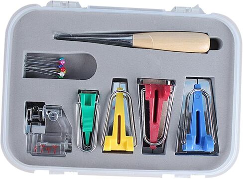 ARTIBETTER Sewing Machine Tool Kit Quilting Bias Tape Makers 4 Adjustable Bias Binder Foot in Saudi Arabia