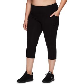 RBX Active Women's Plus Size Cotton Spandex Workout Yoga Capri/Ankle Leggings