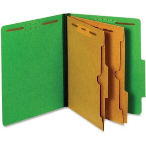 Pendaflex Classification Folders, Standard, 2 Pocket Dividers, Embedded Fasteners, 2/5 Cut Tab, Red, Letter Size, 10/BX (24079)