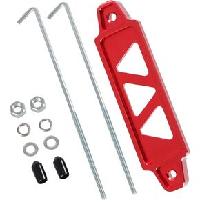 Battery Hold Down Sets,Heavy Duty Aluminum Car Battery Tie Down Bracket Hold Lock Anodized (Black,10 inch bolts)