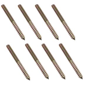 Meuey Lyot Self-Tapping Screw Hanger Bolts 3/8 Inch-16 x 4 Inch Hanger Bolts Furniture Wood Joint Double Headed Bolts-8PCS
