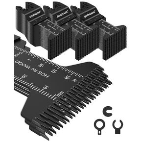 GORWARE Oscillating Tool Blades, Japanese Tooth Quick Release Multi Tool Blades Kits Fit Milwauke, Dewalt, Chicago, Worx, Rockwell, Rigid (100PCS Japanese Tooth Blades)