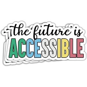 SUNHADO (3 قطع) ملصق The Future Is Accessible ملصقات فخر الإعاقة ملصقات علم فخر الإعاقة ملصقات للتوعية بالإعاقة تدعم هدايا المعاقين ديكورات زجاجة الكمبيوتر المحمول ونافذة السيارة in Kuwait