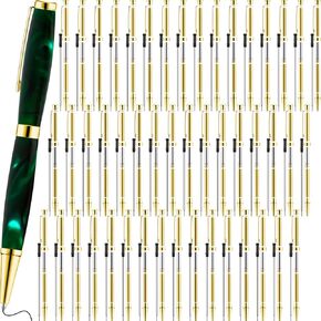 Colarr 48 Pcs Pen Kits for Wood Turning 7mm Slimline Pen Twist Kit with Refill Lathe Turning for DIY Copper Making Friend Office Teacher Students Classroom Gifts(Gold) in Saudi Arabia