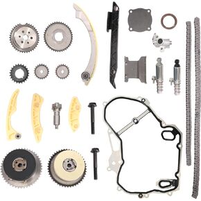 Timing Chain Kit with VCT Selenoid Actuator Gear Cover Gasket, 2.2/2.4L Ecotec, Fits for Chevy Equinox/Captiva/Cobalt/Malibu, for GMC Terrain,for Buick Regal/Verano,for Pontiac G5, 09-17, 90537632