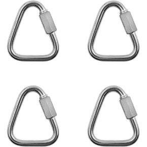 304 Stainless Steel Chain Quick Link Triangle,TTZEZE Heavy Duty Triangle Locking Carabiner Marine Grade Chain Connector