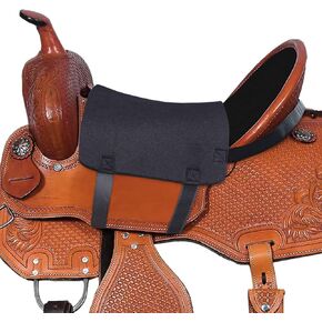 Harrison Howard Western Saddle Anti-Slip Natural Grip Horse Saddle Seat Cover Riding with 2 Elastic Leg Bands - Medium