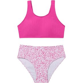SOLY HUX Girl's Two Piece Swimsuit Allover Print Bikini Sets Bathing Suits