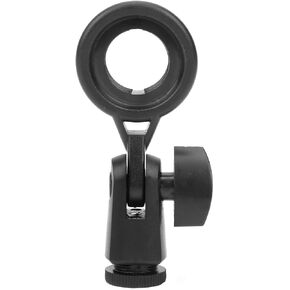 Acouto Microphone Clip 22mm/0.9in Thread 3/8 Screw Hole 5/8 Screw Hole, Portable Adjustable Mic Holder Anti Vibration Mount Adapter Socket for Recording Studio