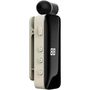 Retractable Single Earbud Lavaliere Bluetooth Earpiece Bluetooth Headset for Phone Call with Mic, Cell Phone Ear Piece Wireless Bluetooth Work Dirver Headphones for iPhone Android with Microphone