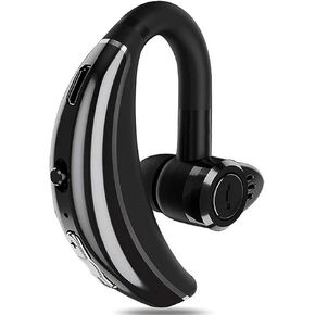 Wireless Headset Business Earpiece 30Hrs Playtime with 450mAh Charging Case Built-in Mic Noise Cancelling Headphone 5.0 Handsfree Sports Earphone for Android iOS Driving Trucker Driver Business Office