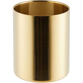 حامل قلم وأقلام رصاص ذهبي من جوفال للمكتب، حامل منظم معدني لفرشاة المكياج (3.2 × 3.9 بوصة) in Kuwait