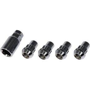 Dorman 712-628 Wheel Nut Lock Chrome Acorn Set M14-1.50 Compatible with Select Chevrolet / GMC Models, 5 Piece Set
