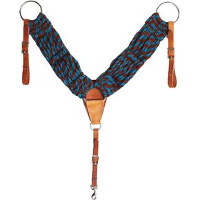 CHALLENGER Horse Western Mohair 25-Strand Tan Breast Collar Harness Leather Uptugs 55RT03TR
