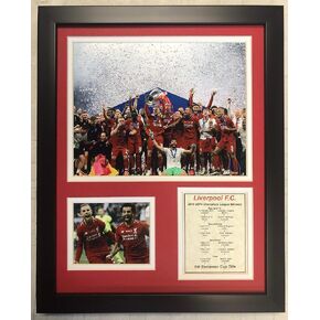 Legends Never Die Liverpool FC 2019 UEFA Champions League Champions Collectible | Framed Photo Collage Wall Art Decor - 12"x15"
