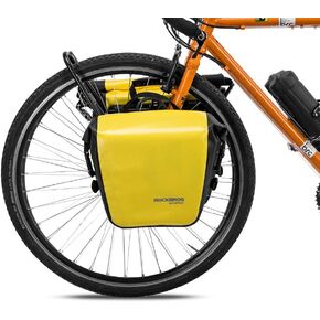 ROCKBROS Front Roller Panniers Bag Front Rack Bike Bag Sturdy Shelf Package with Carrying Handle & Free Shoulder Strap for Touring Picnic Commuting 1 Pair