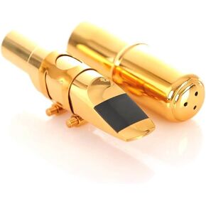 قطعة فم ألتو ساكسفون مع غطاء وأربطة، قطع أبواق نحاسية معدنية إب ألتو ساكس 5C لمحترفي الساكسفون والمبتدئين، قطعة فم ساكس مع قطعة رأس، مشبك معدني in Kuwait