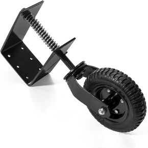 Stark USA 8" inch Flat-Free Tire Gate Wheel Spring Suspension Heavy Duty Spring-Loaded Wood & Chainlink Gate Caster Wheel 200lb Capacity