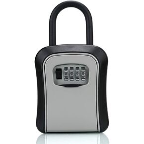 Key Lock Box, Combination Lock box with Code for House Key Storage, Combo Door Locker (G7black-1pack)