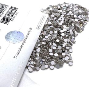 Clear Crystal Genuine Czech Preciosa MC Chaton Rose Maxima SS20 5mm Flatbacks 20ss No Hotfix Round Rhinestones 144 Pieces DIY Bling Deco Nail Arts