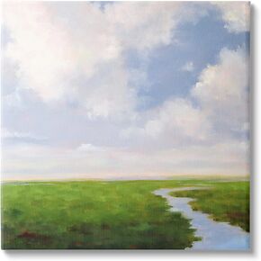 Stupell Industries Rural Country Grassland Stream Canvas Wall Art, Design by Catherine Andersen